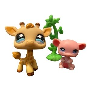 Littlest pet shop Giraffe #633 and Mouse #632- Pet Pairs- LPS